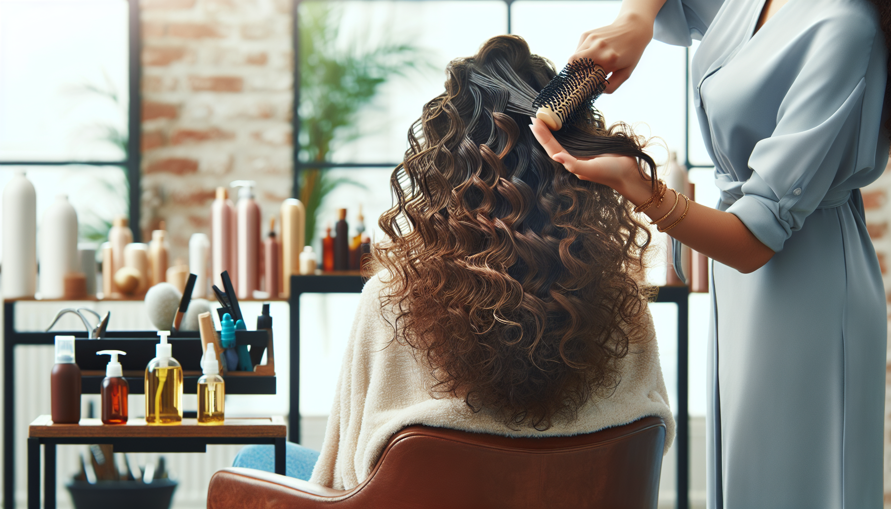 Styling fine coily hair