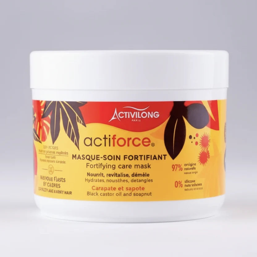 Actiforce hair mask jar with visible branding on a white background