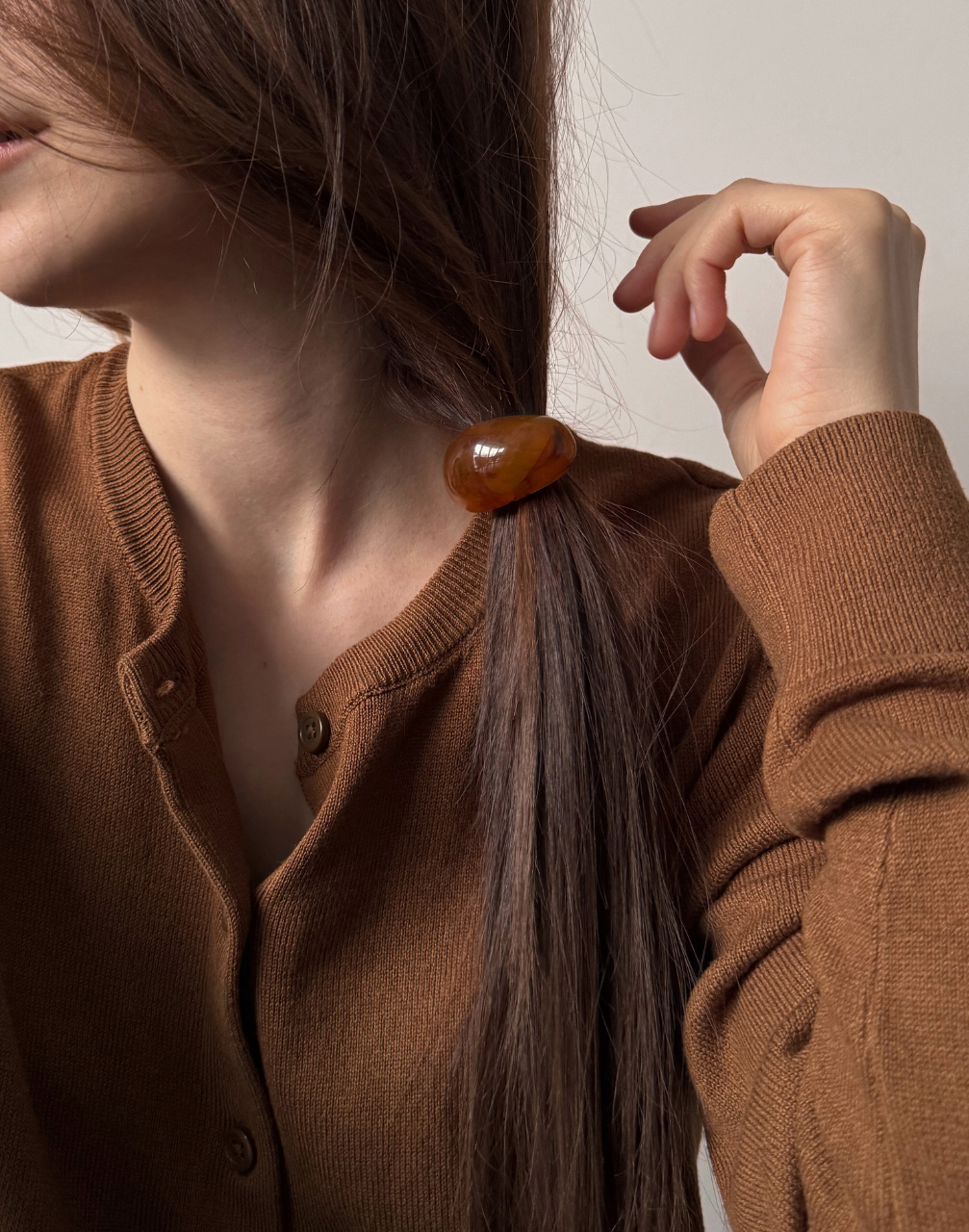 Accent Ties / Caramel / Hair Tie