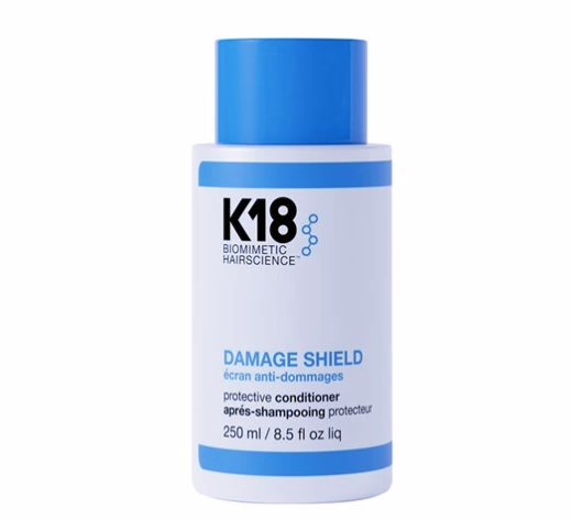 K18 Damage Shield conditioner bottle on a white background