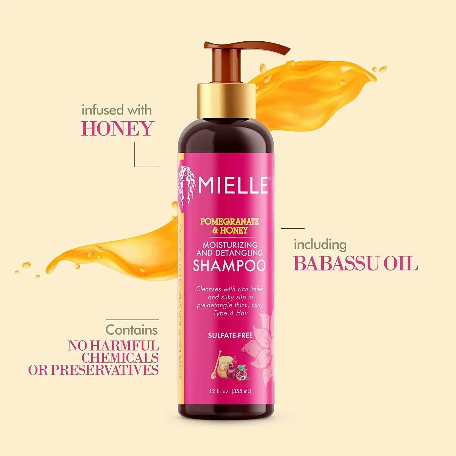 Mielle Organics Pomegranate & Honey Moisturising and Detangling Shampoo 355ml Mielle Organics