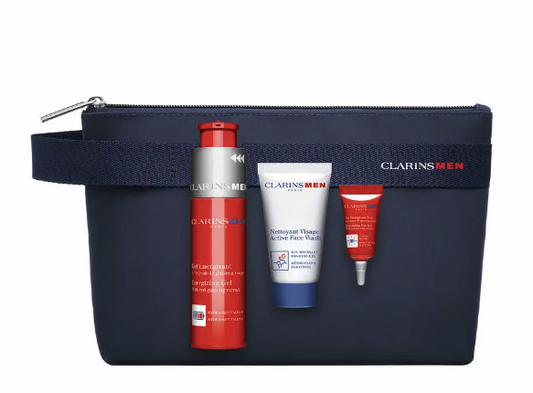 Clarins Men Energising Gift Set Gel 50ml + Eye Gel 3ml + Face Wash 30ml