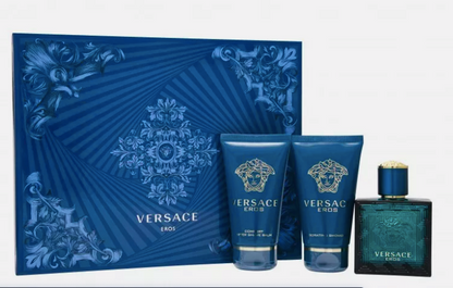 Versace Eros Gift Set 50ml EDT + 50ml Aftershave Balm + 50ml Shower Gel