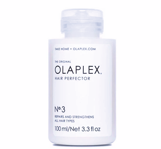 Olaplex Hair Perfector bottle on a white background
