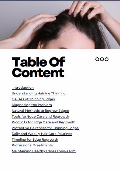 Blueprint To Grow Back Your Edges.