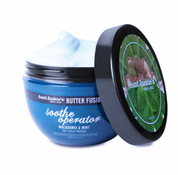 Aunt Jackie's Soothe Operator – Macadamia & Mint Dry Scalp Conditioning Masque 227ml.