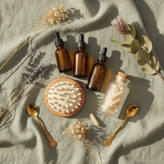 Menopausal Hair Bundle Flat Lay