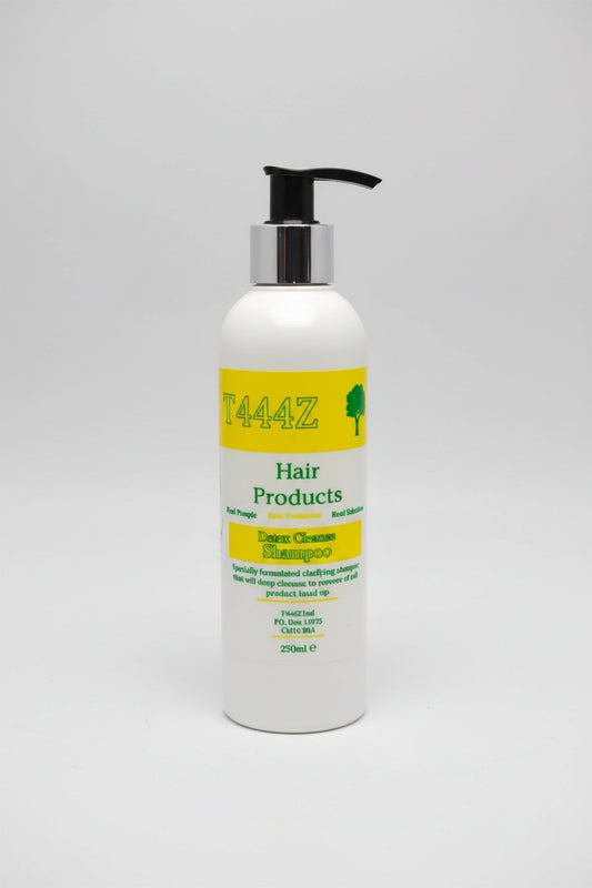 T444Z hair product bottle with pump on a white background