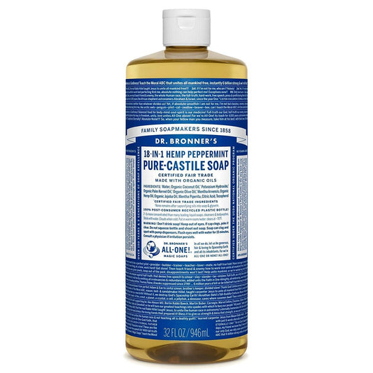 Dr Bronner's Organic Peppermint Castile Liquid Soap 946ml