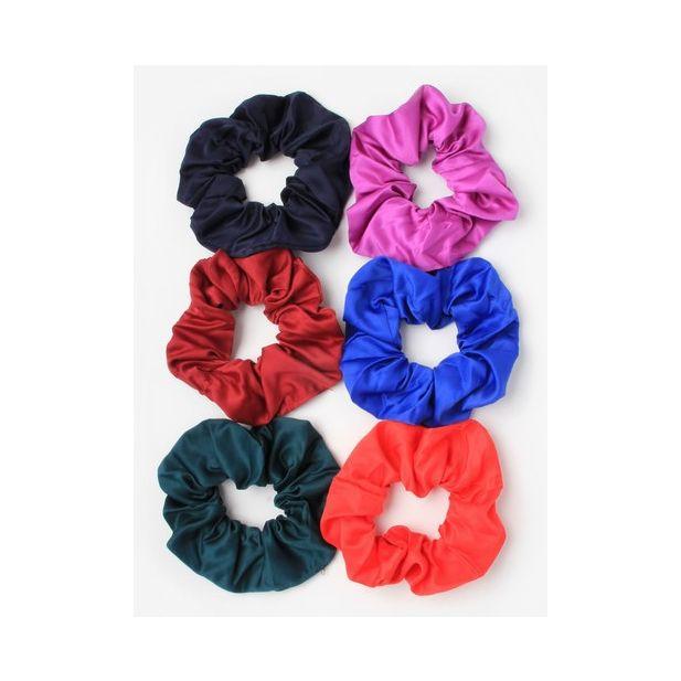 Satin Scrunchies School Assorted Colours.