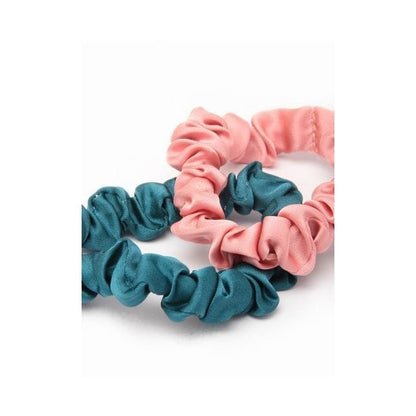 Small - Vegan silk fabric scrunchies Assorted Colours NATURESNATURALHAIR.COM